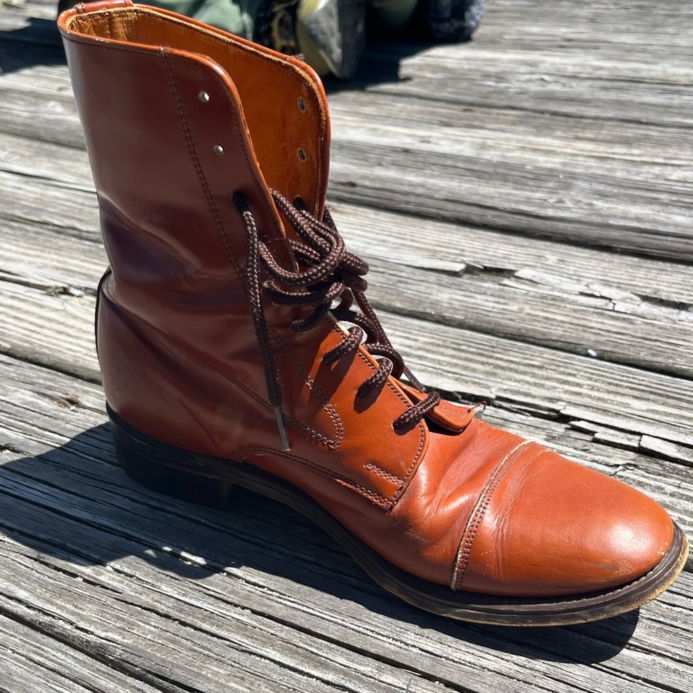 NORTHAMPTON ENGLAND BOOTS , sz 7 womens,  LIGHT Brown Leather Boots